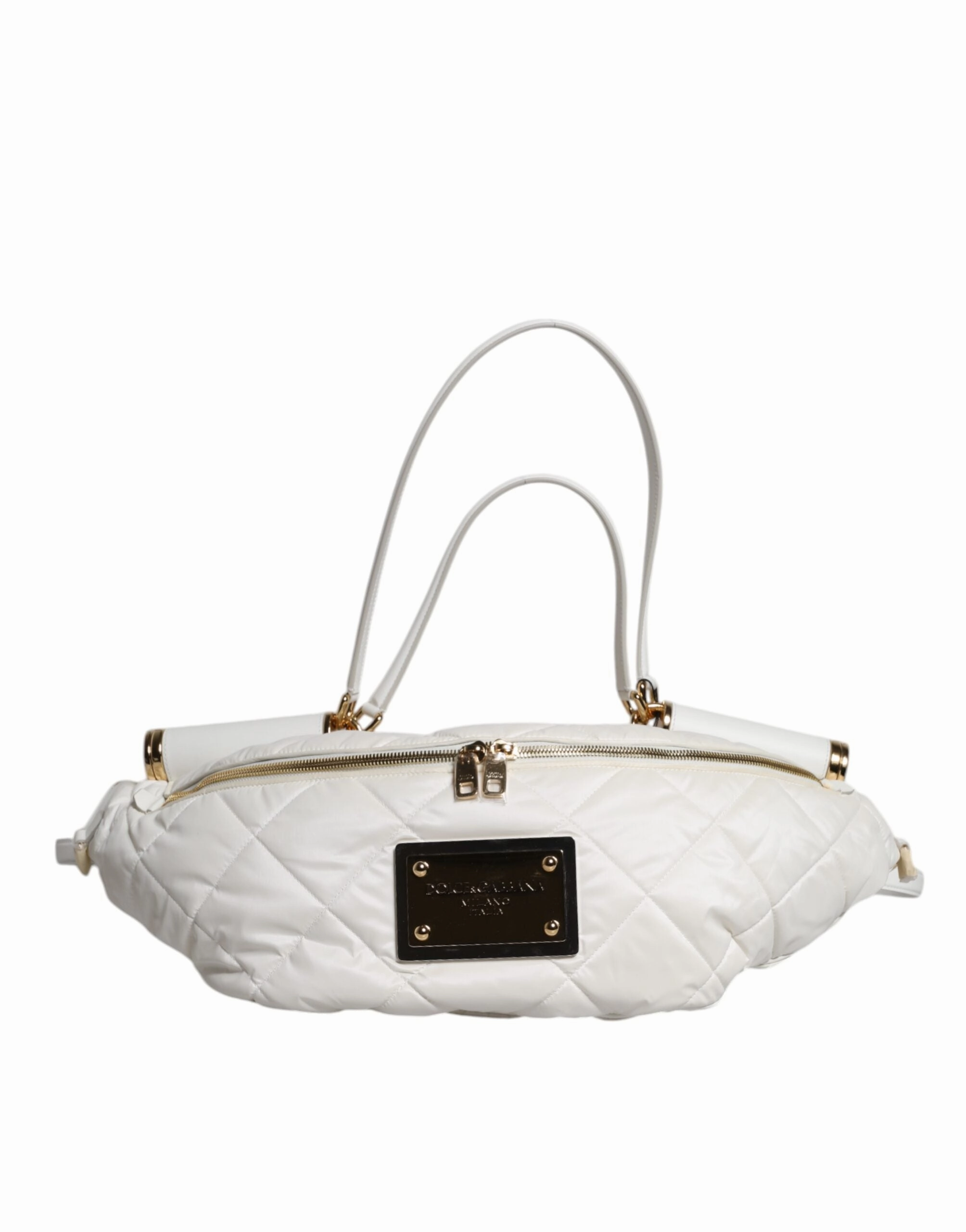 Dolce & Gabbana Quilted Logo Plaque Belt Waist Fanny Pack Women's Bag