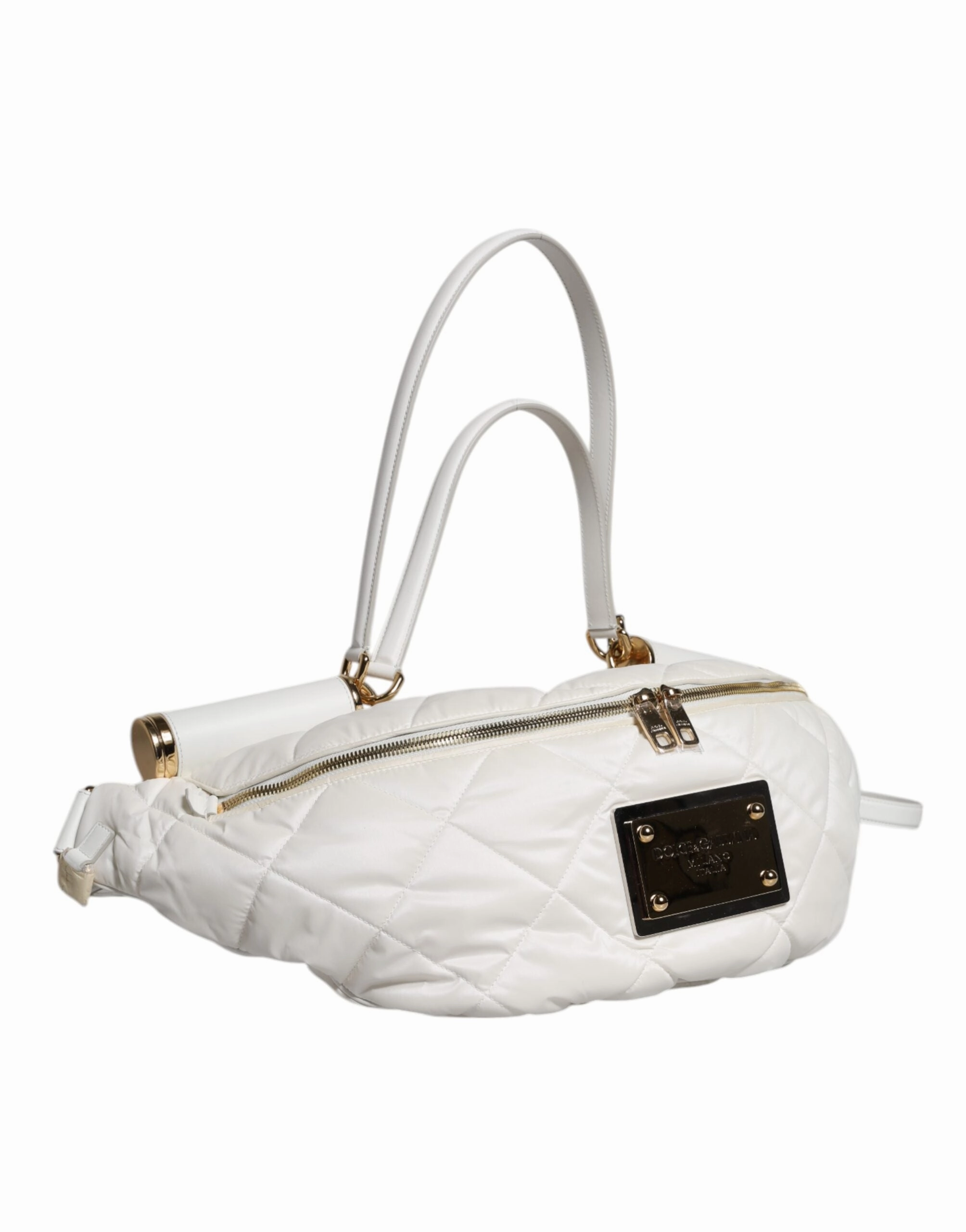 Dolce & Gabbana Quilted Logo Plaque Belt Waist Fanny Pack Women's Bag