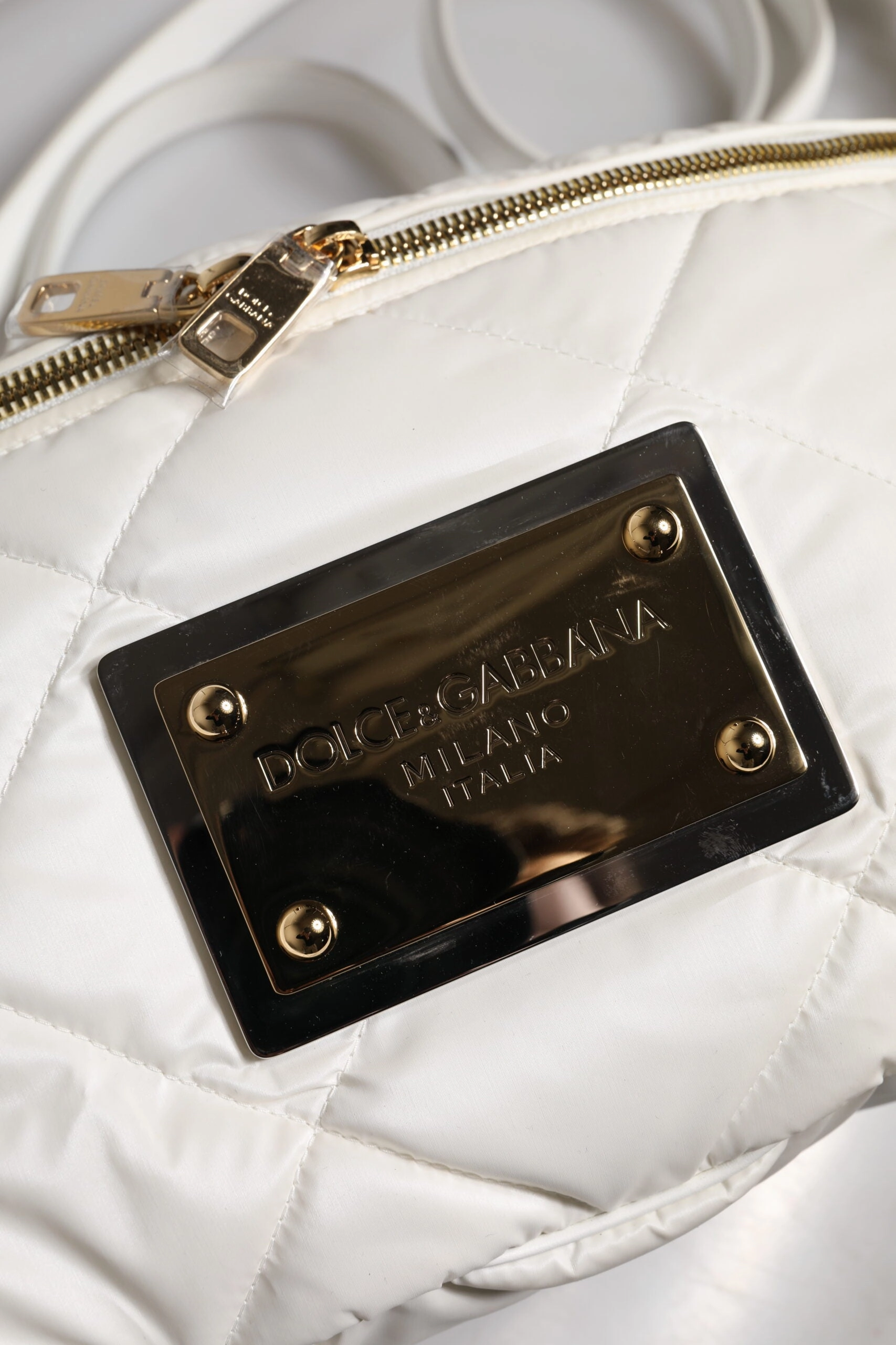 Dolce & Gabbana Quilted Logo Plaque Belt Waist Fanny Pack Women's Bag