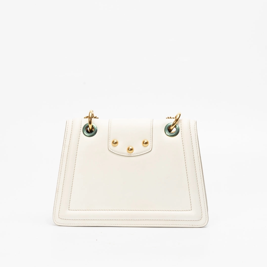 Dolce & Gabbana White Leather Amore Bag