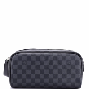 Dopp Kit Toiletry Pouch Damier Graphite