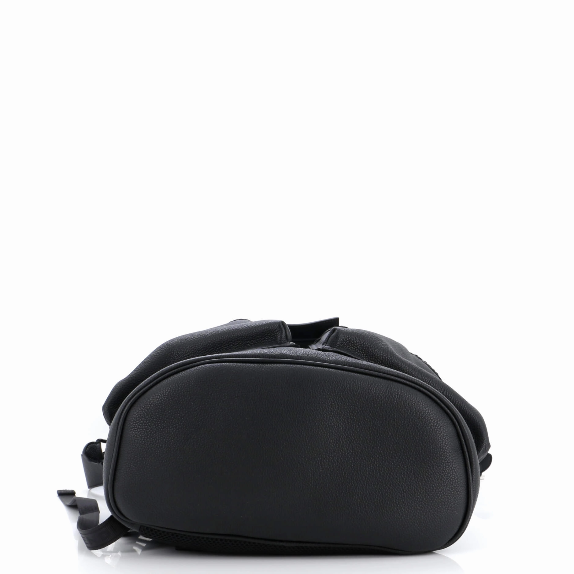 Double Pocket Drawstring Backpack Leather
