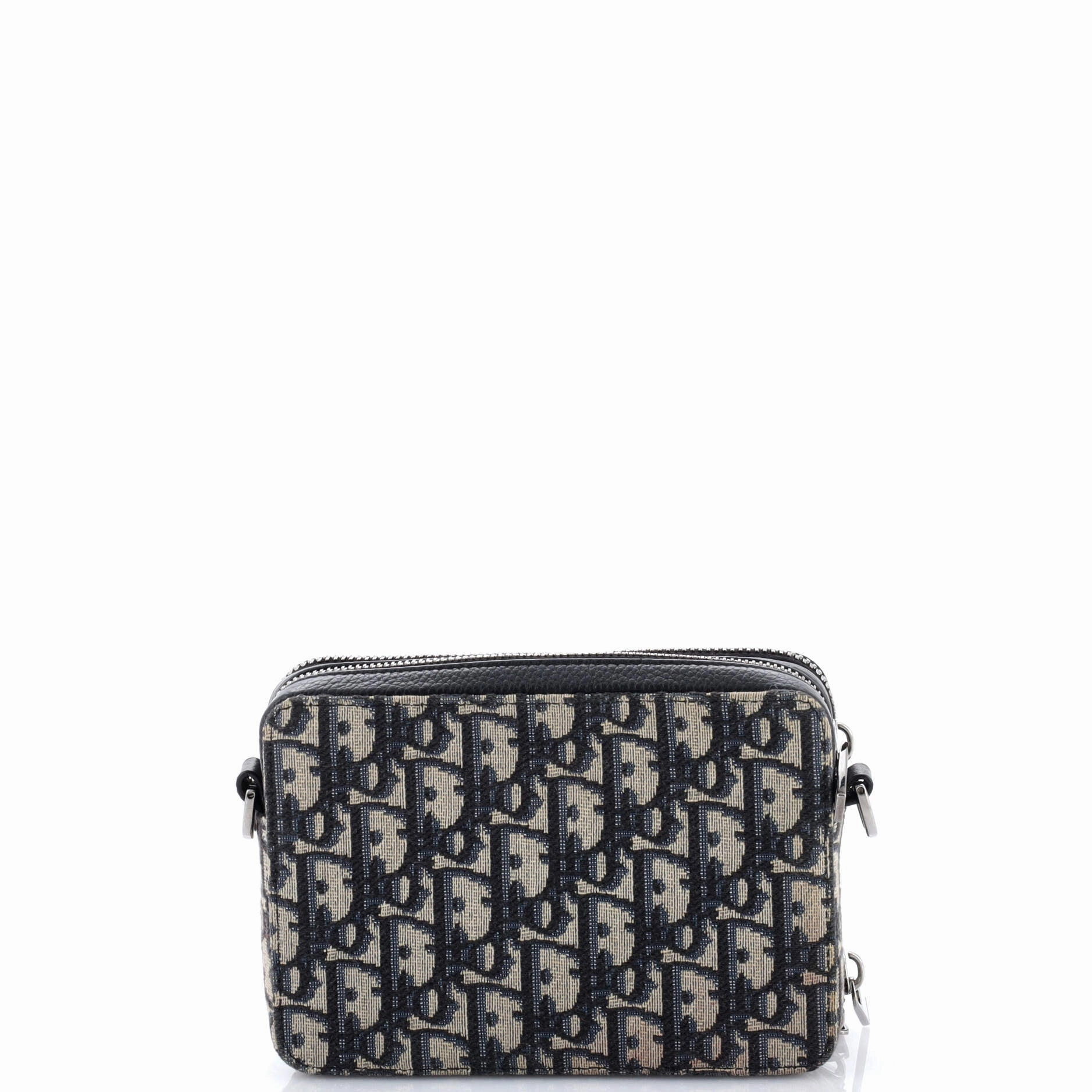 Double Zip Crossbody Pouch Oblique Canvas