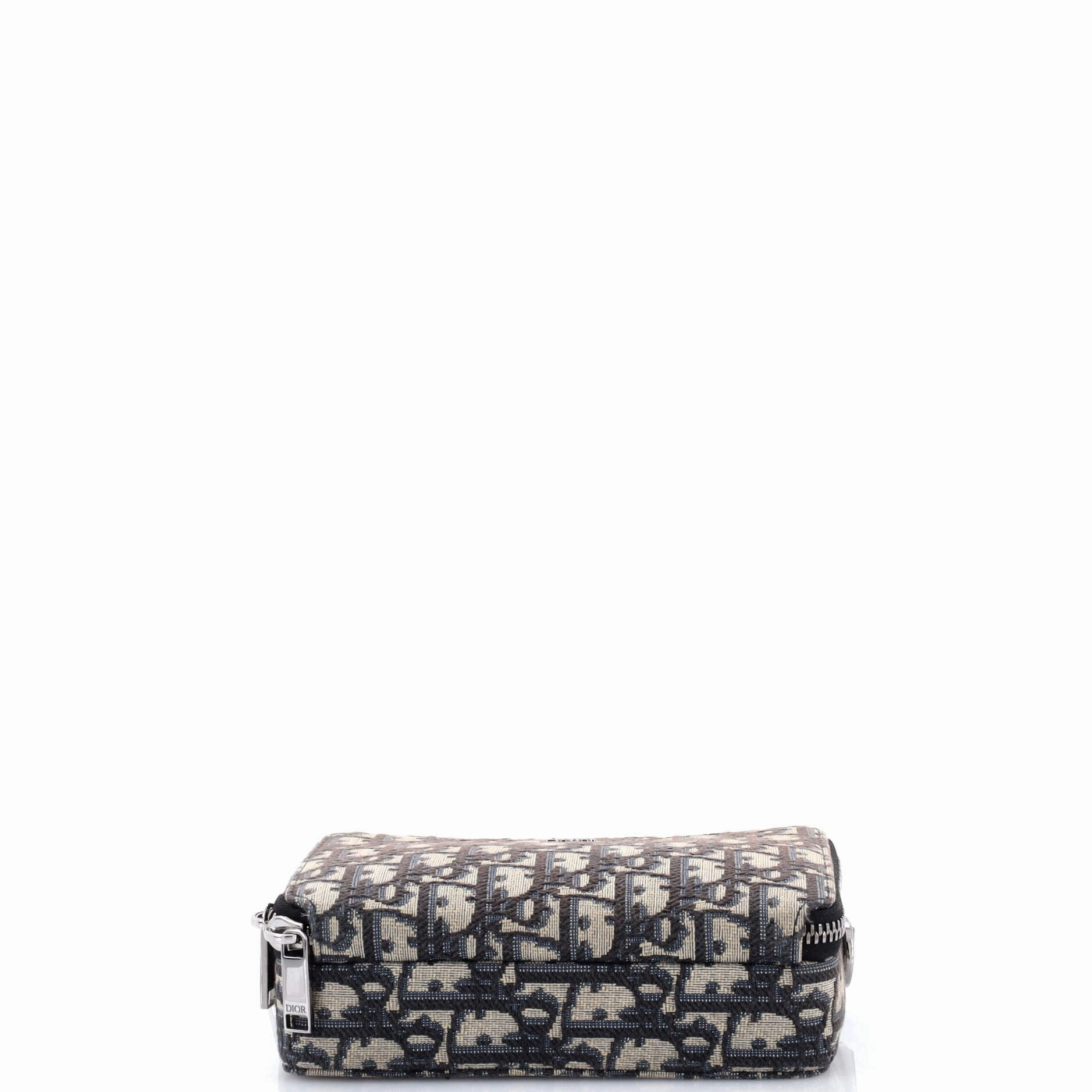 Double Zip Crossbody Pouch Oblique Canvas