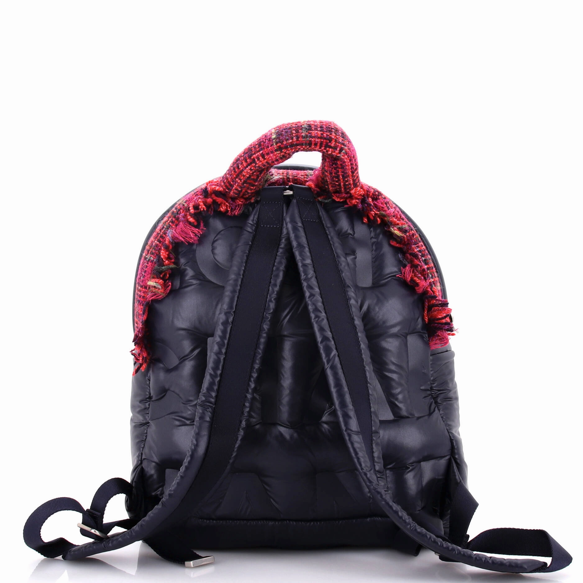 Doudoune Backpack Embossed Nylon with Tweed Medium