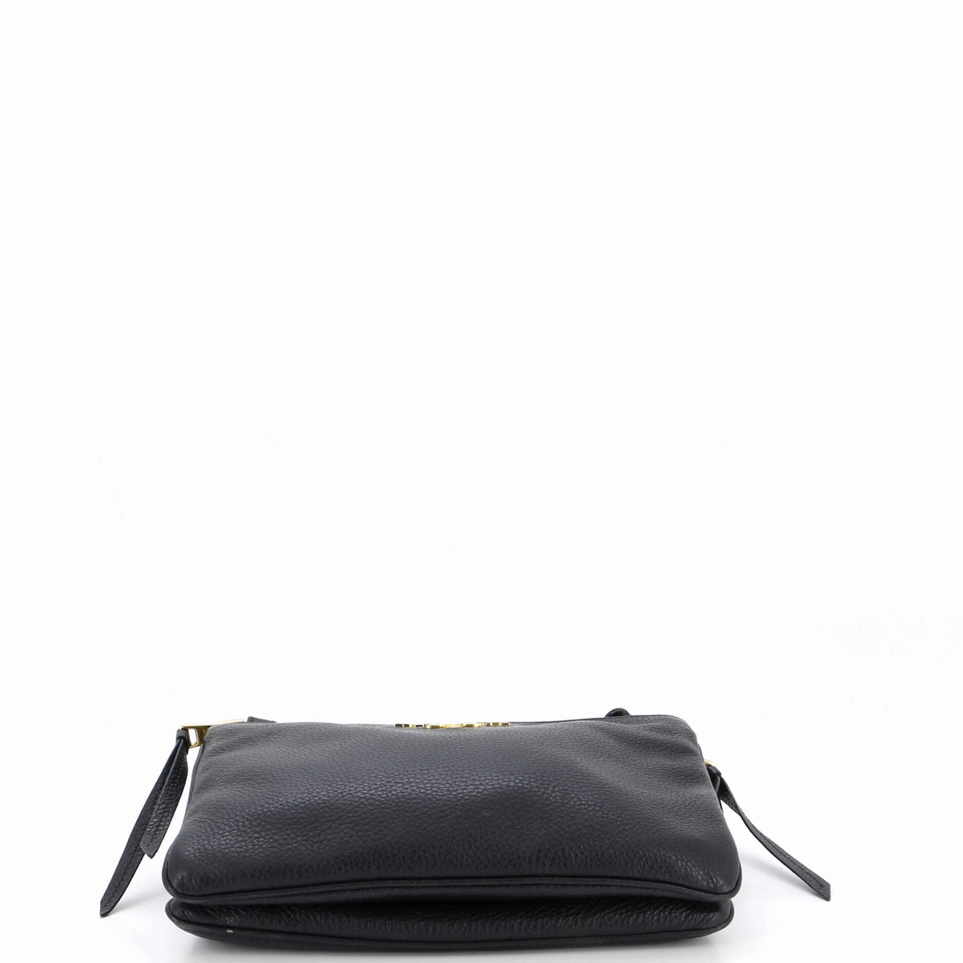 Dual Strap Double Zip Crossbody Bag Vitello Daino Small