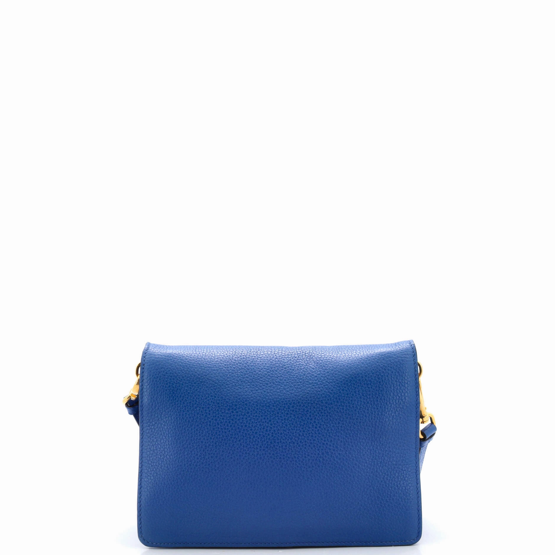 Dual Strap Flap Crossbody Bag Vitello Daino Small