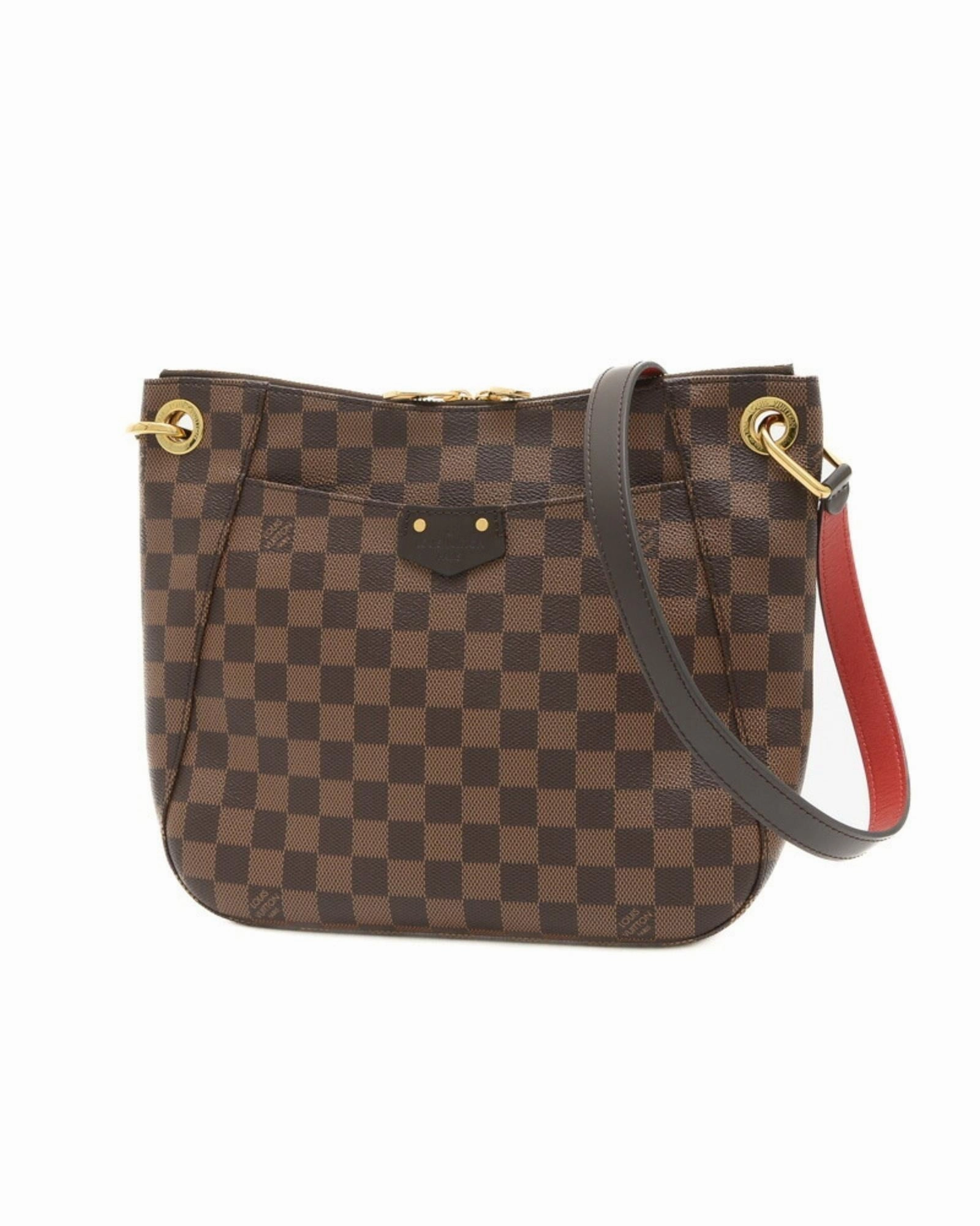 Elegant Canvas Shoulder Bag with Charm and Dust Bag Inclusion