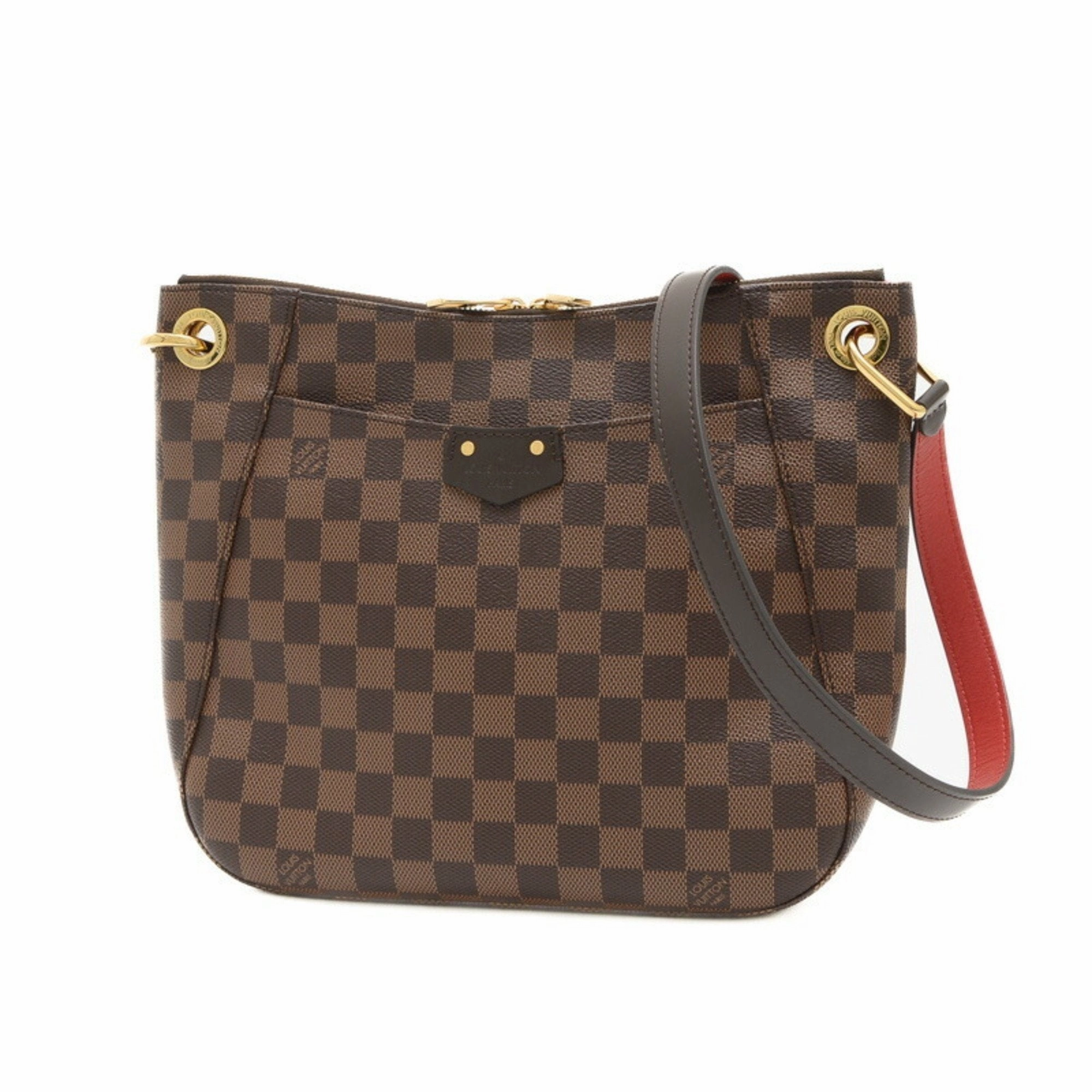 Elegant Canvas Shoulder Bag with Charm and Dust Bag Inclusion