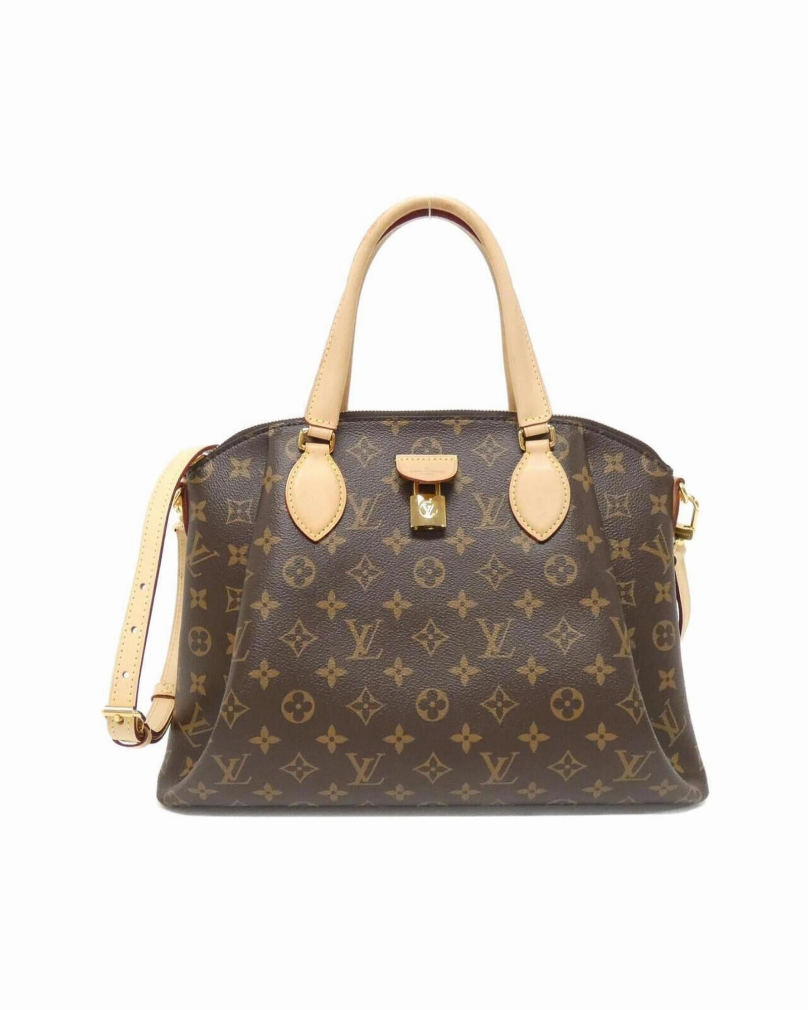 Elegant Canvas Tote with Dust Bag Key Padlock and Shoulder Strap