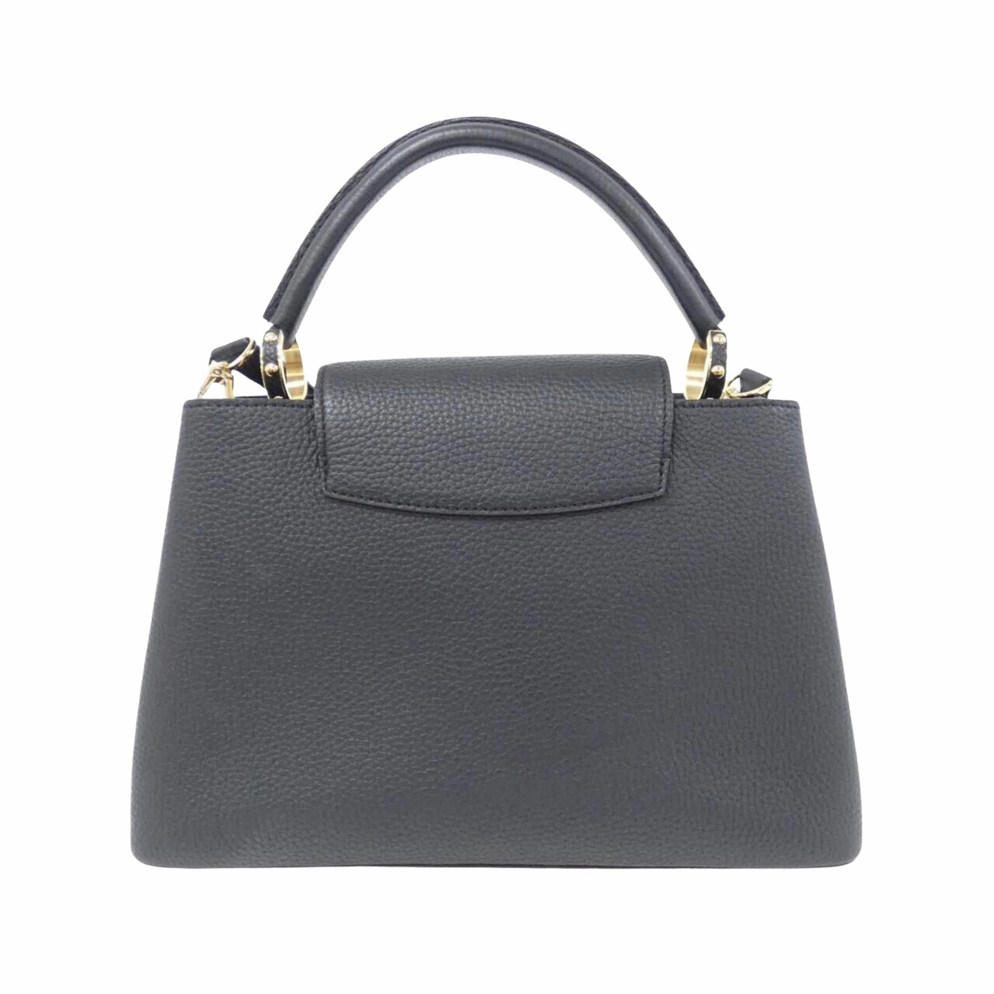 Elegant Leather Capucines Bag with Dust Bag and Shoulder Strap