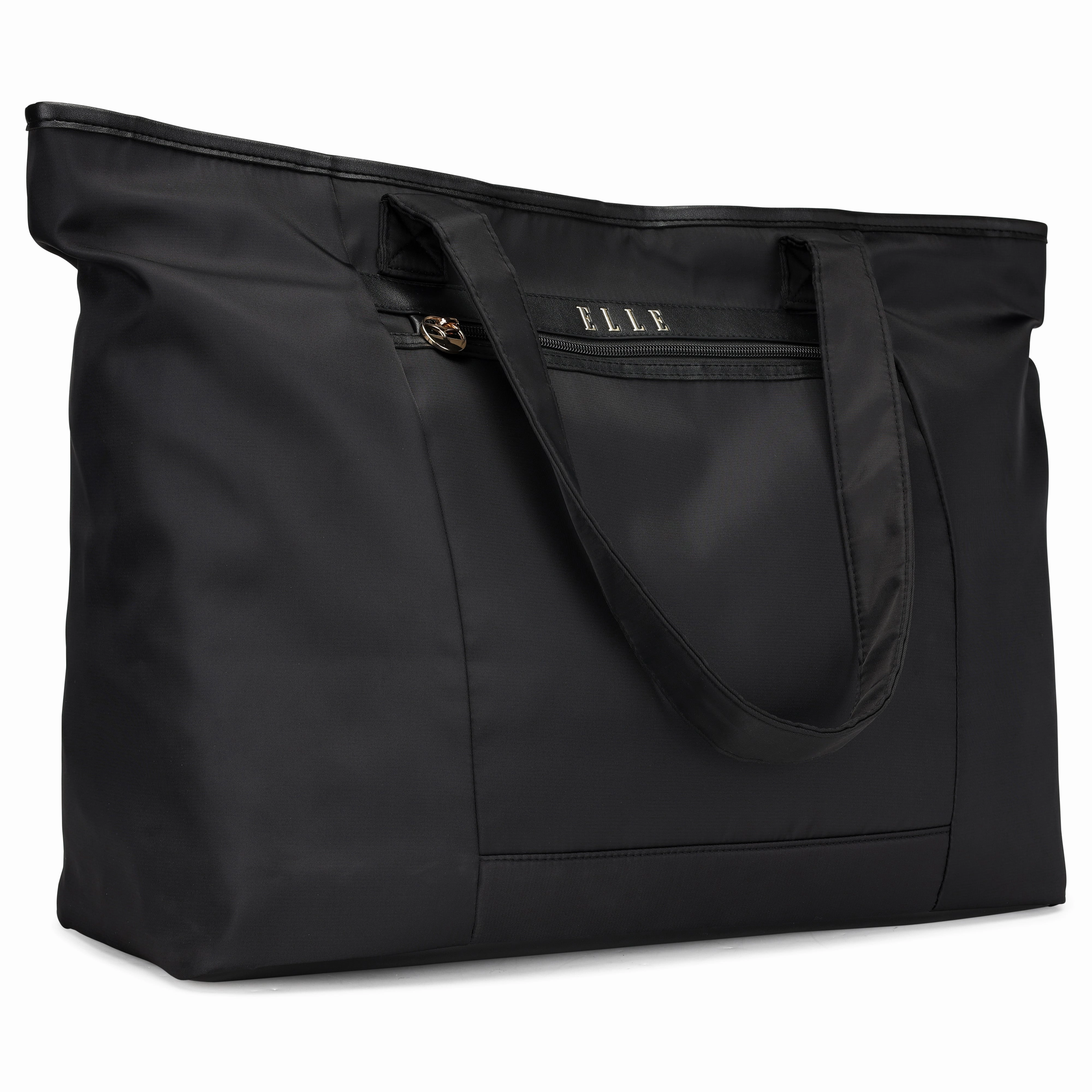ELLE Rendezvous 38L Twill Weekender Tote Bag | Black