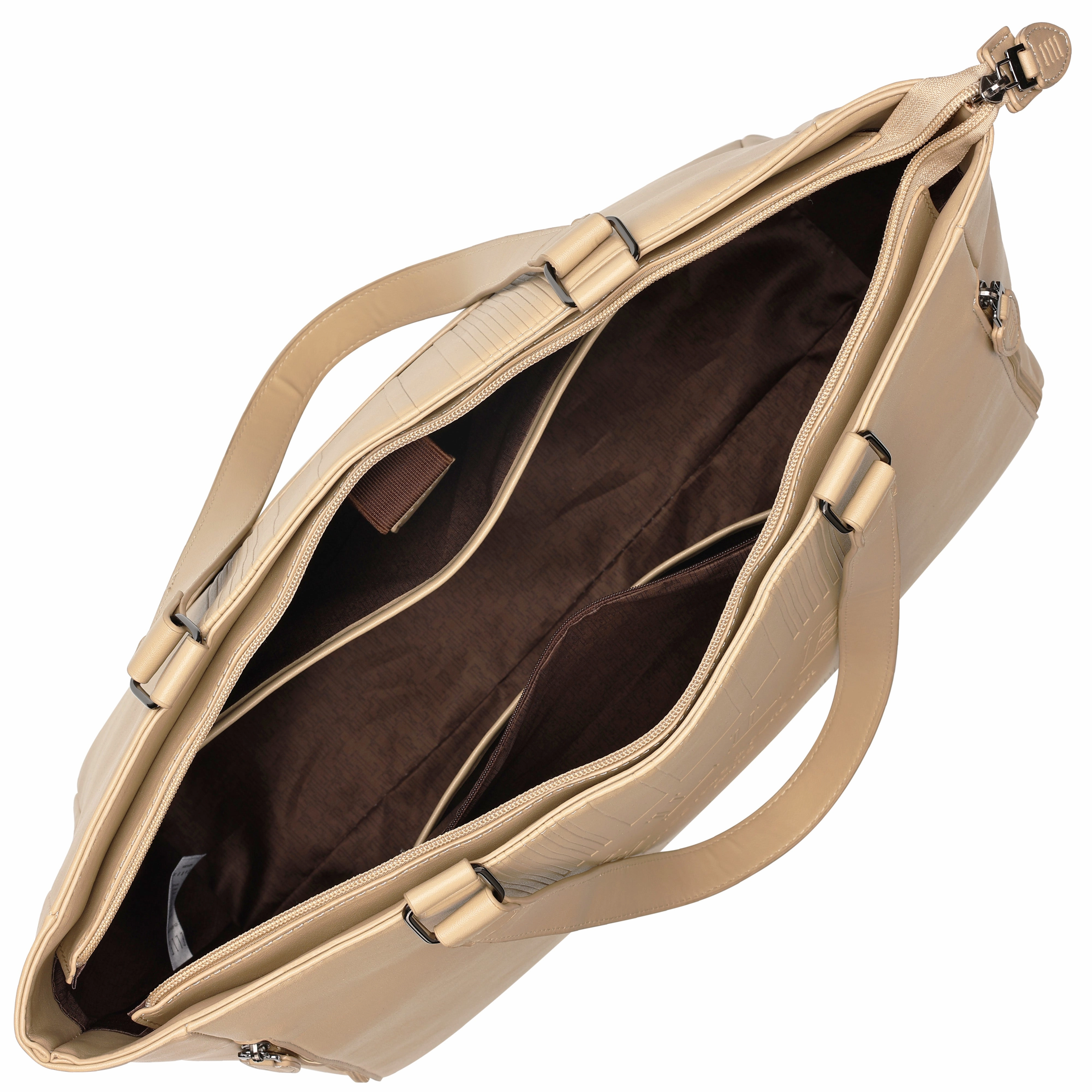 ELLE Roamer 24L Vegan Leather Weekender Tote Bag | Nude