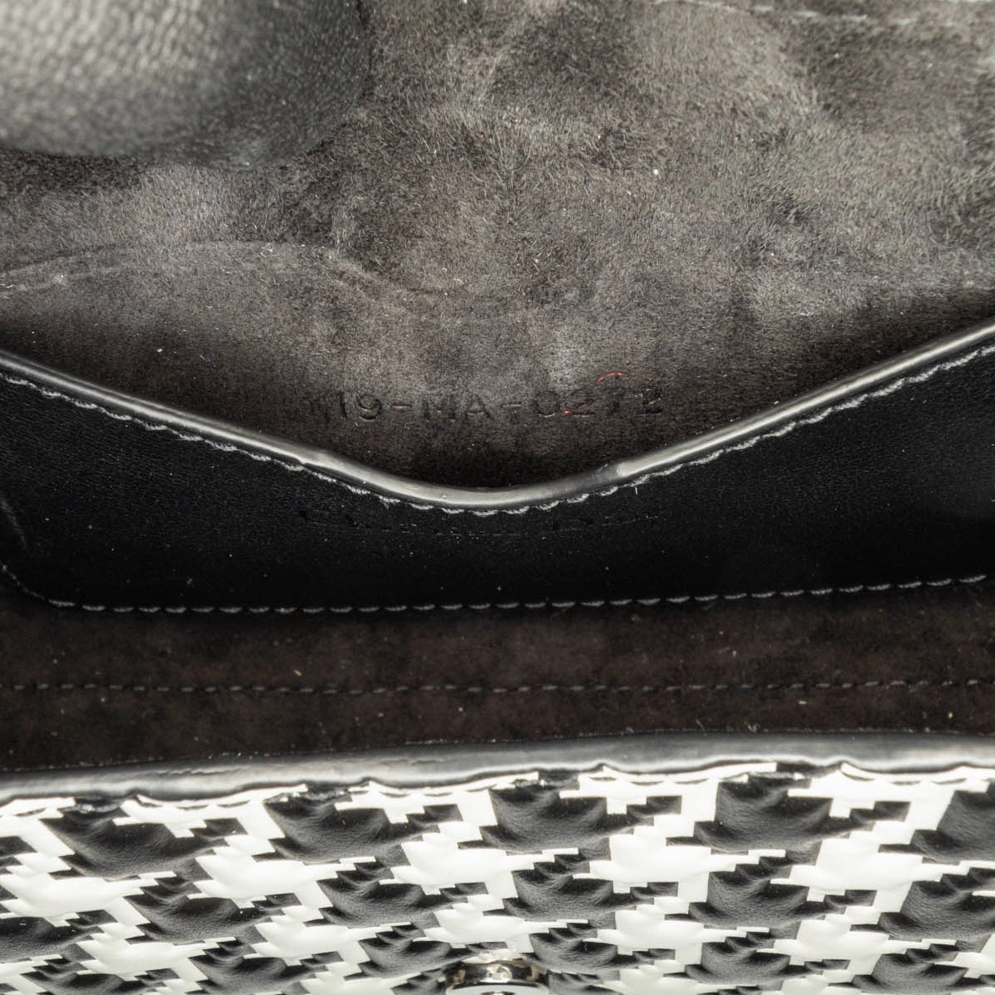 Embossed Calfskin Houndstooth Bobby East West Crossbody