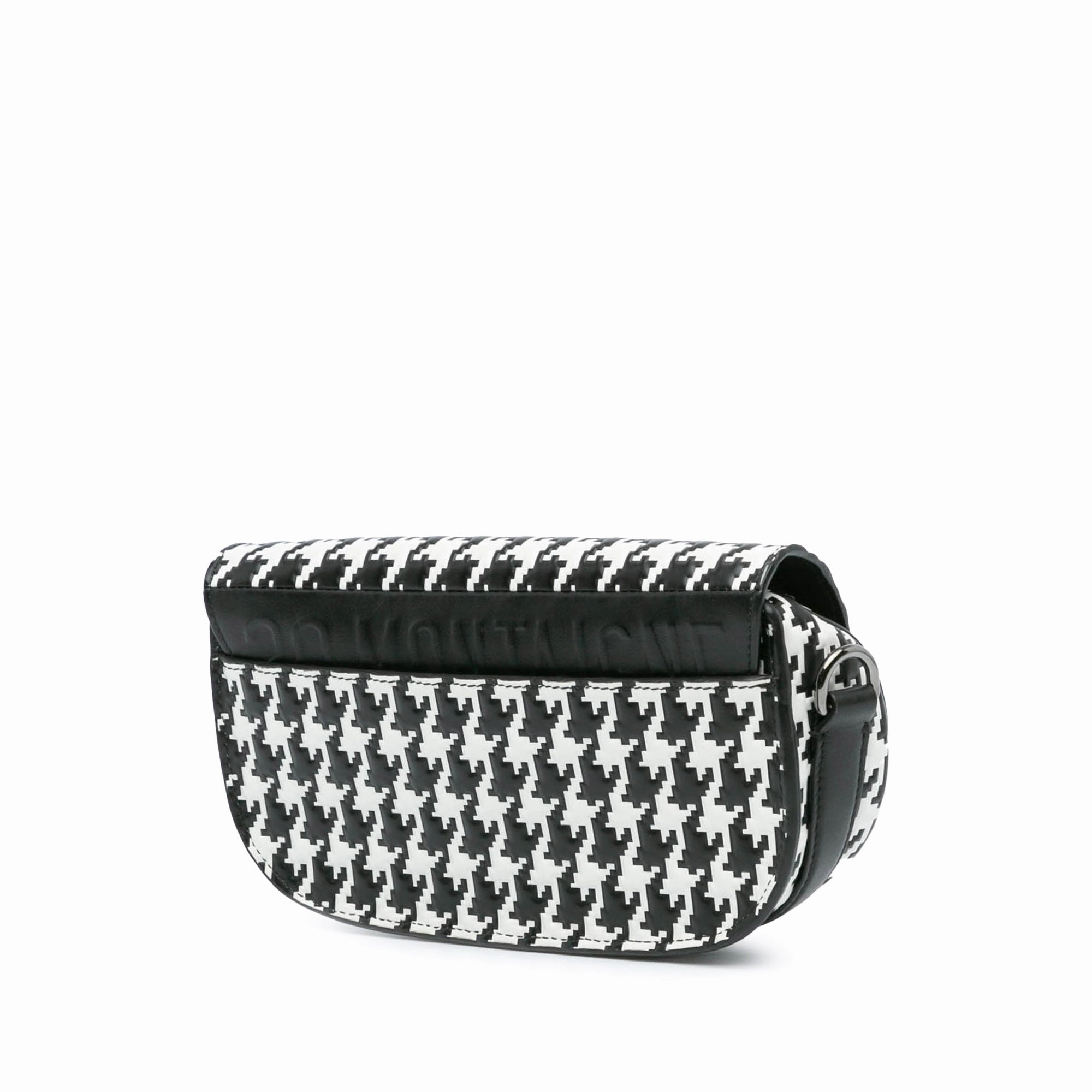 Embossed Calfskin Houndstooth Bobby East West Crossbody