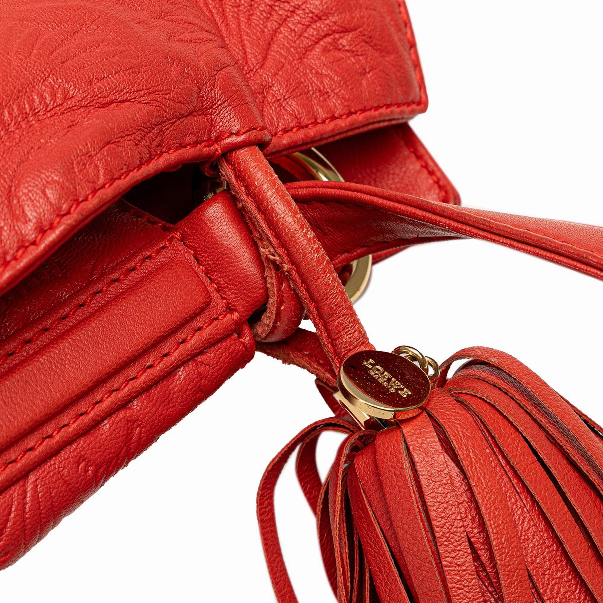 Embossed Flamenco Tassel Crossbody