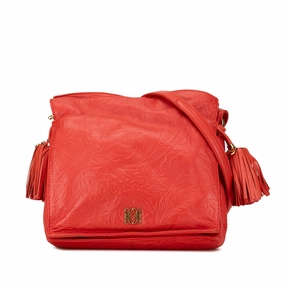 Embossed Flamenco Tassel Crossbody