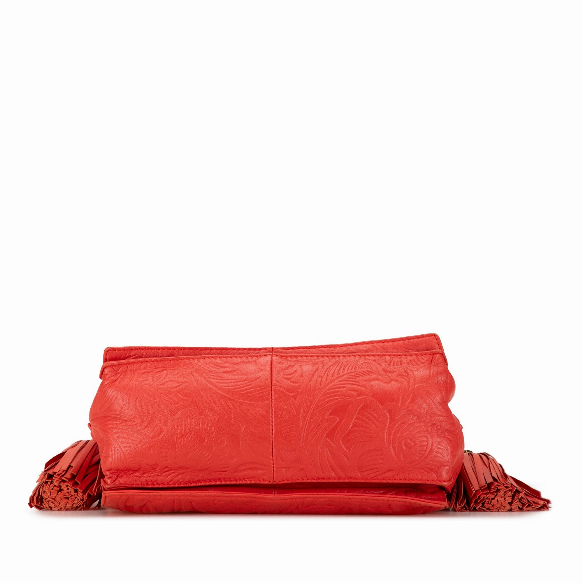 Embossed Flamenco Tassel Crossbody