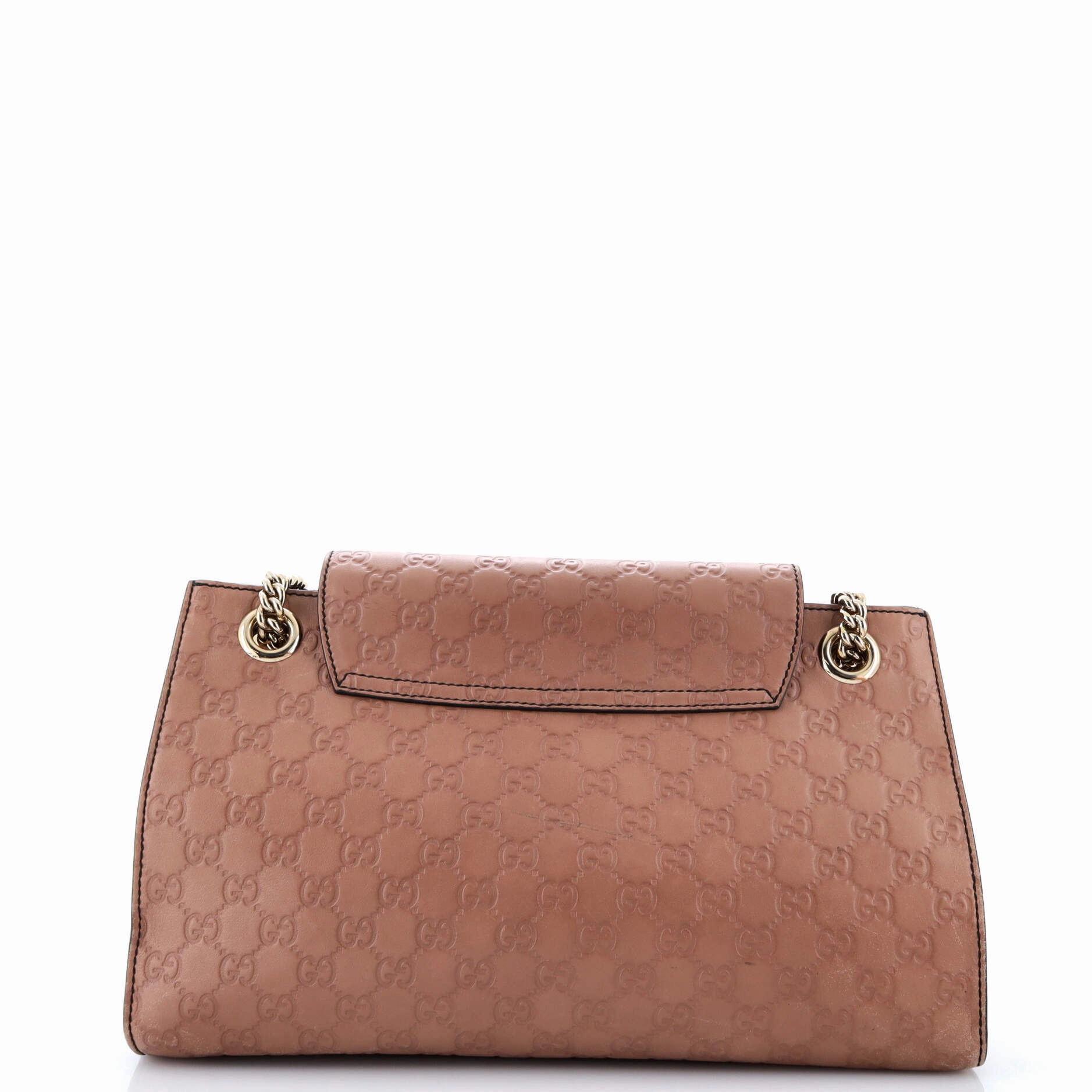 Emily Chain Flap Shoulder Bag Guccissima Leather Large
