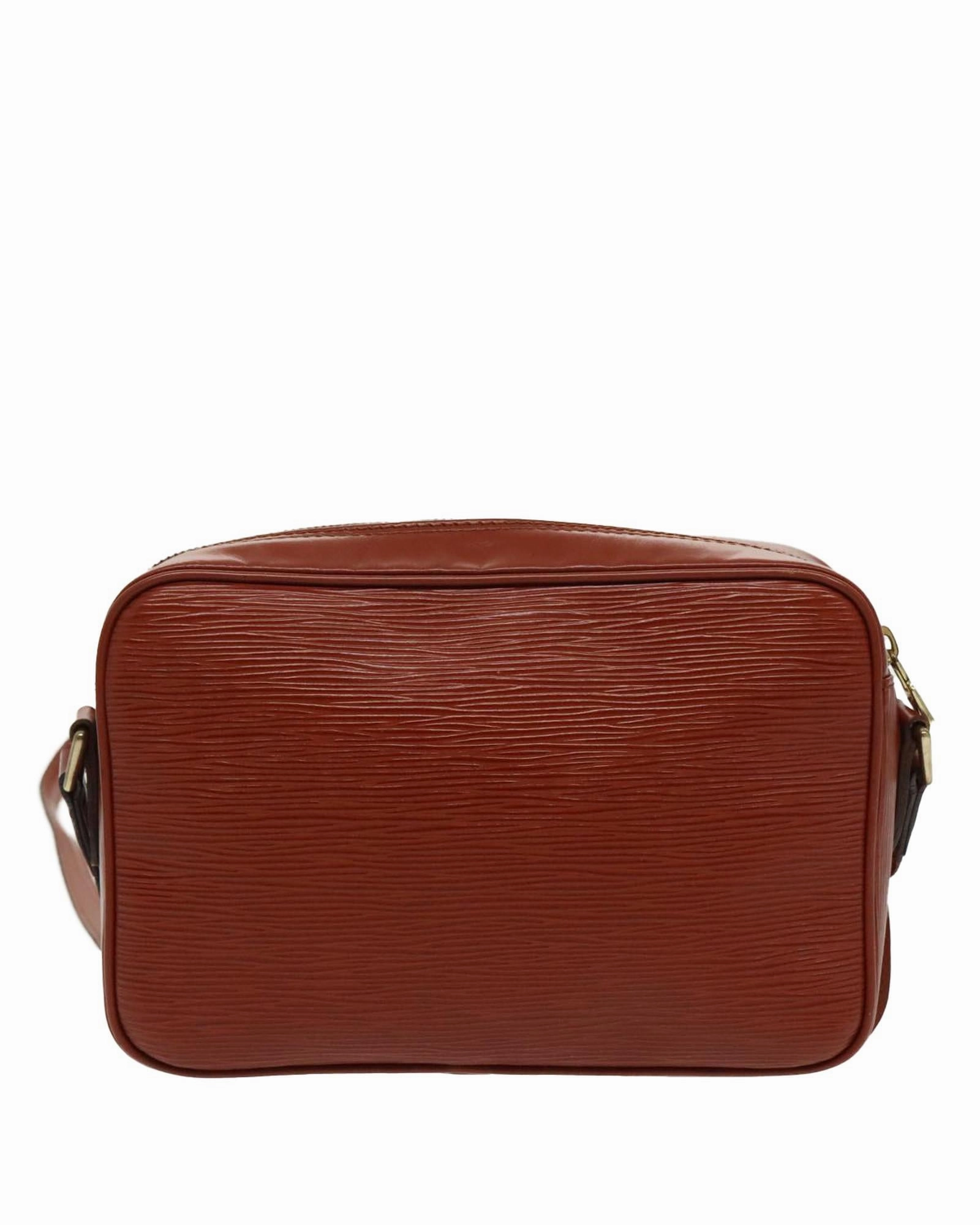 Epi Leather Shoulder Bag with Adjustable Strap