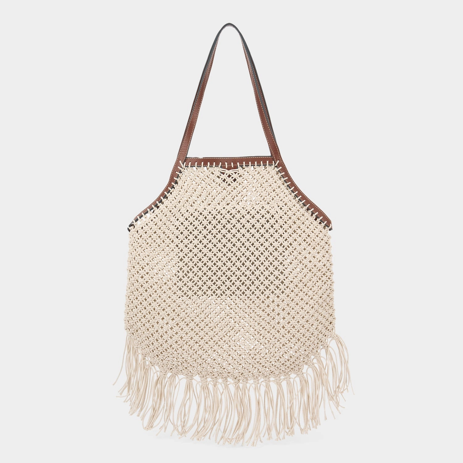 Eyes Macram Fringe Tote