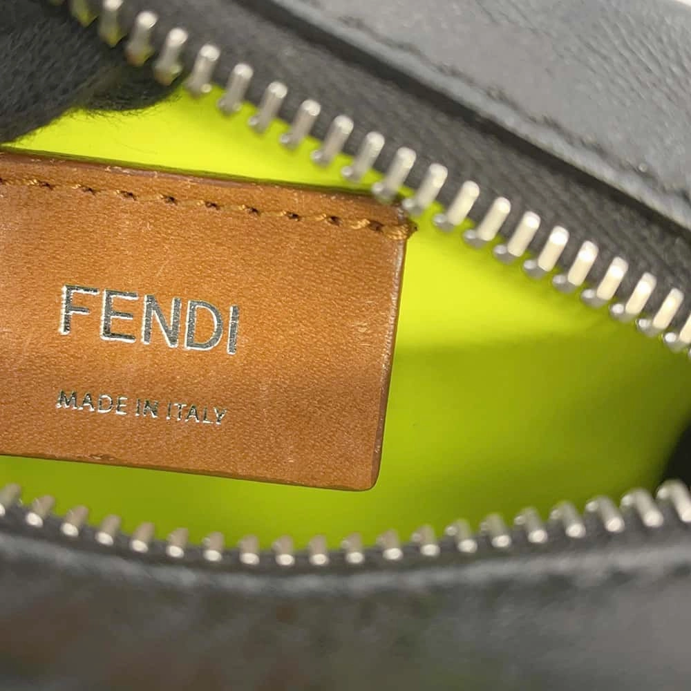 FENDI Bag Bugs Shoulder Bag Black7VA456 Leather Size Small