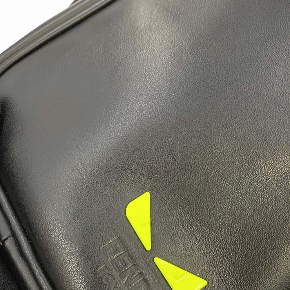FENDI Bag Bugs Shoulder Bag Black7VA456 Leather Size Small