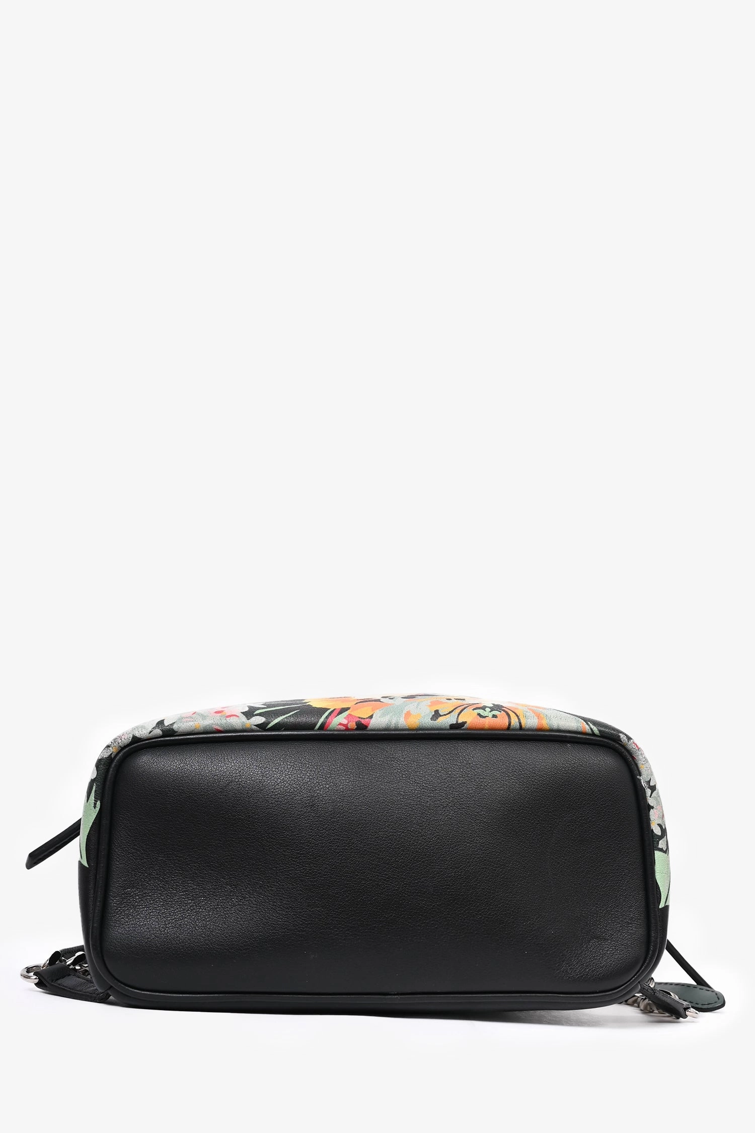 Fendi Black Floral Print Mini Backpack