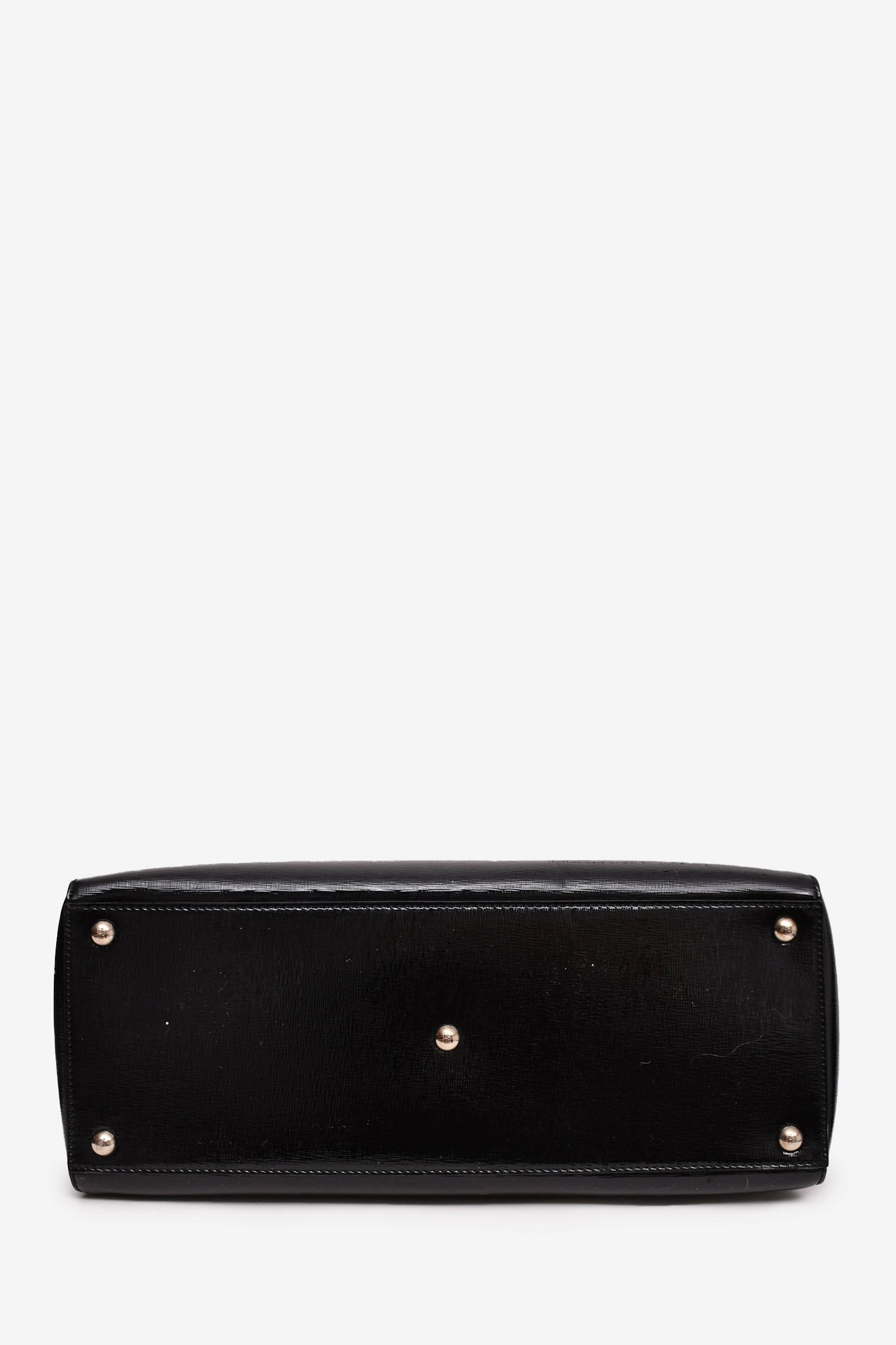 Fendi Black Patent Vitello 2Jours Tote with Strap (As Is)