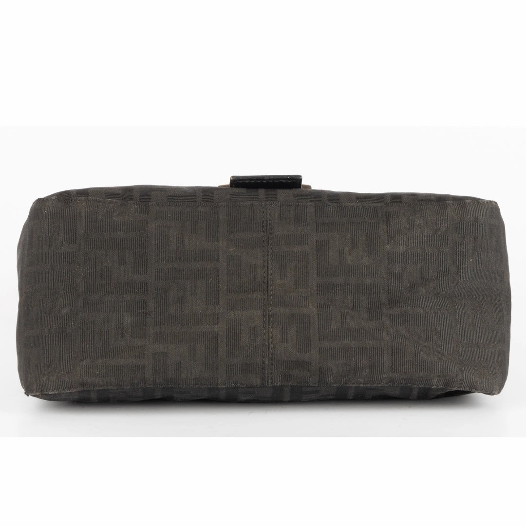 Fendi Black Zucca Mamma Forever Shoulder Bag