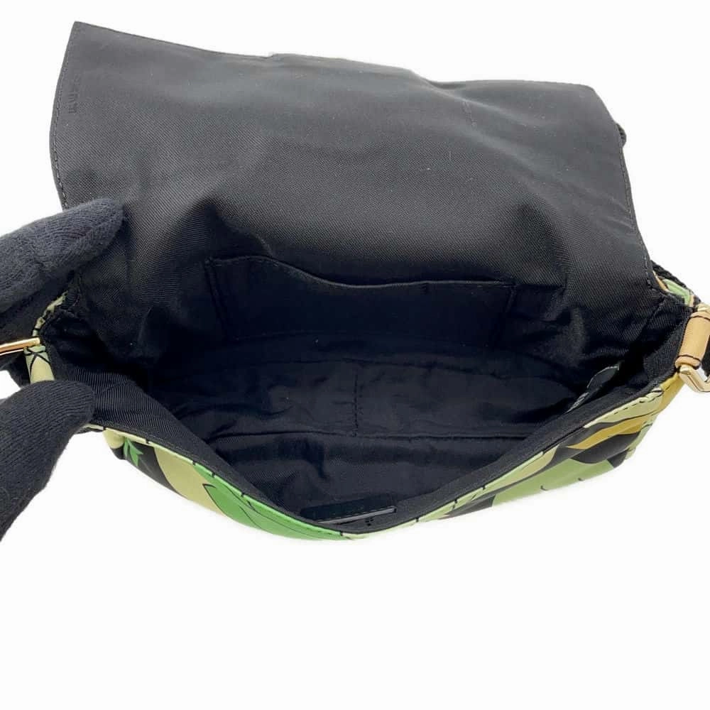 FENDI Bucket 2WAY Shoulder Bag Green/Multicolor8BR782 Nylon