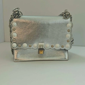 Fendi Kani Limited Edition Silver Shoulder Bag