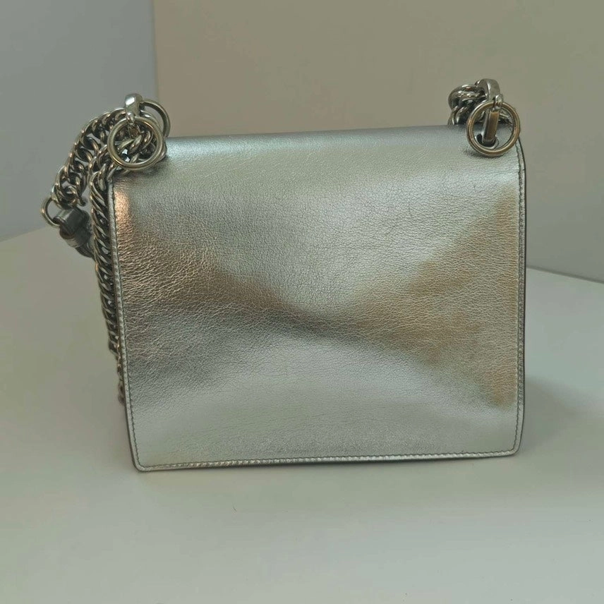 Fendi Kani Limited Edition Silver Shoulder Bag