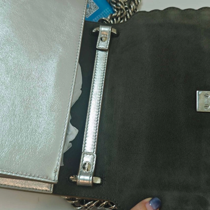 Fendi Kani Limited Edition Silver Shoulder Bag