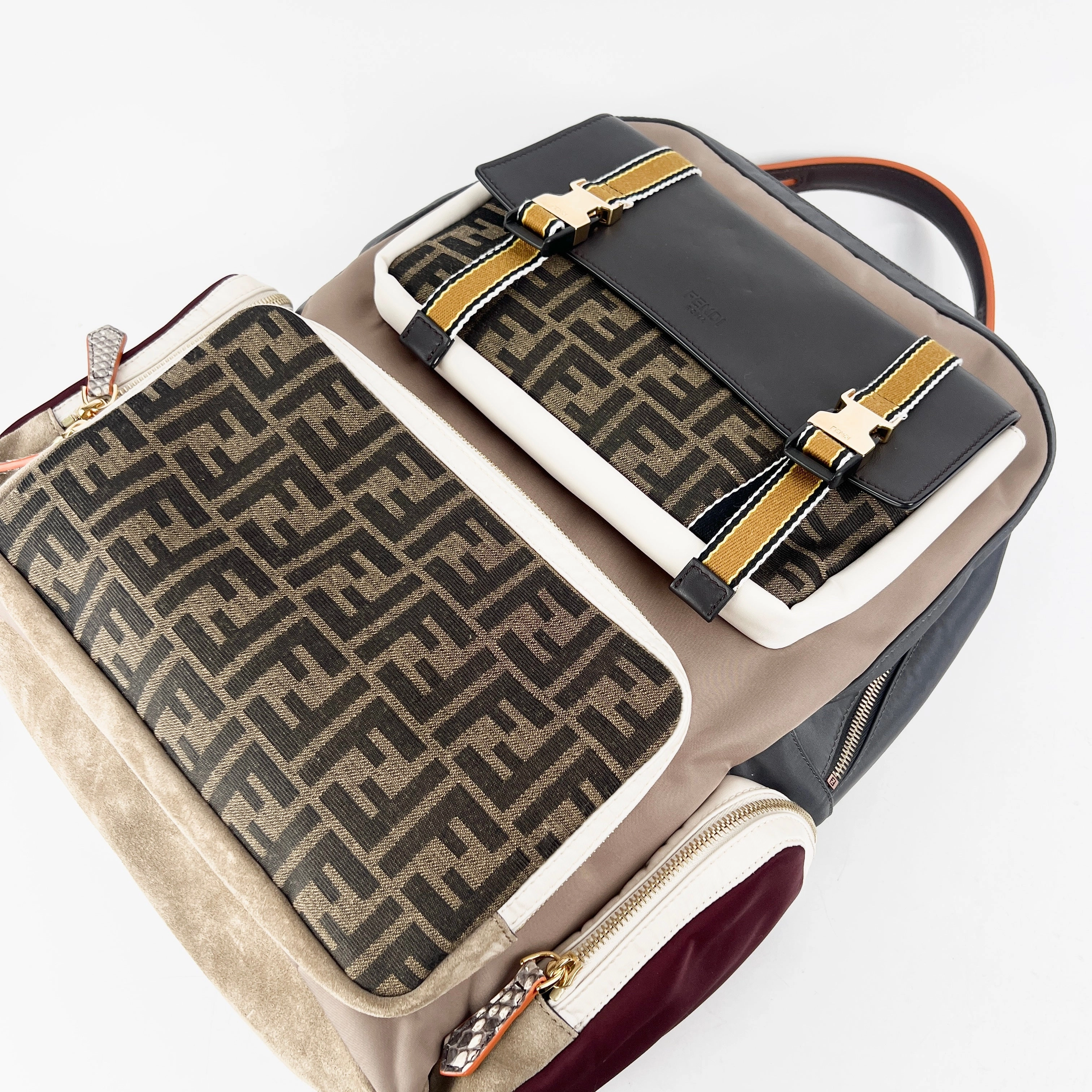 Fendi Patchwork Monogram Backpack