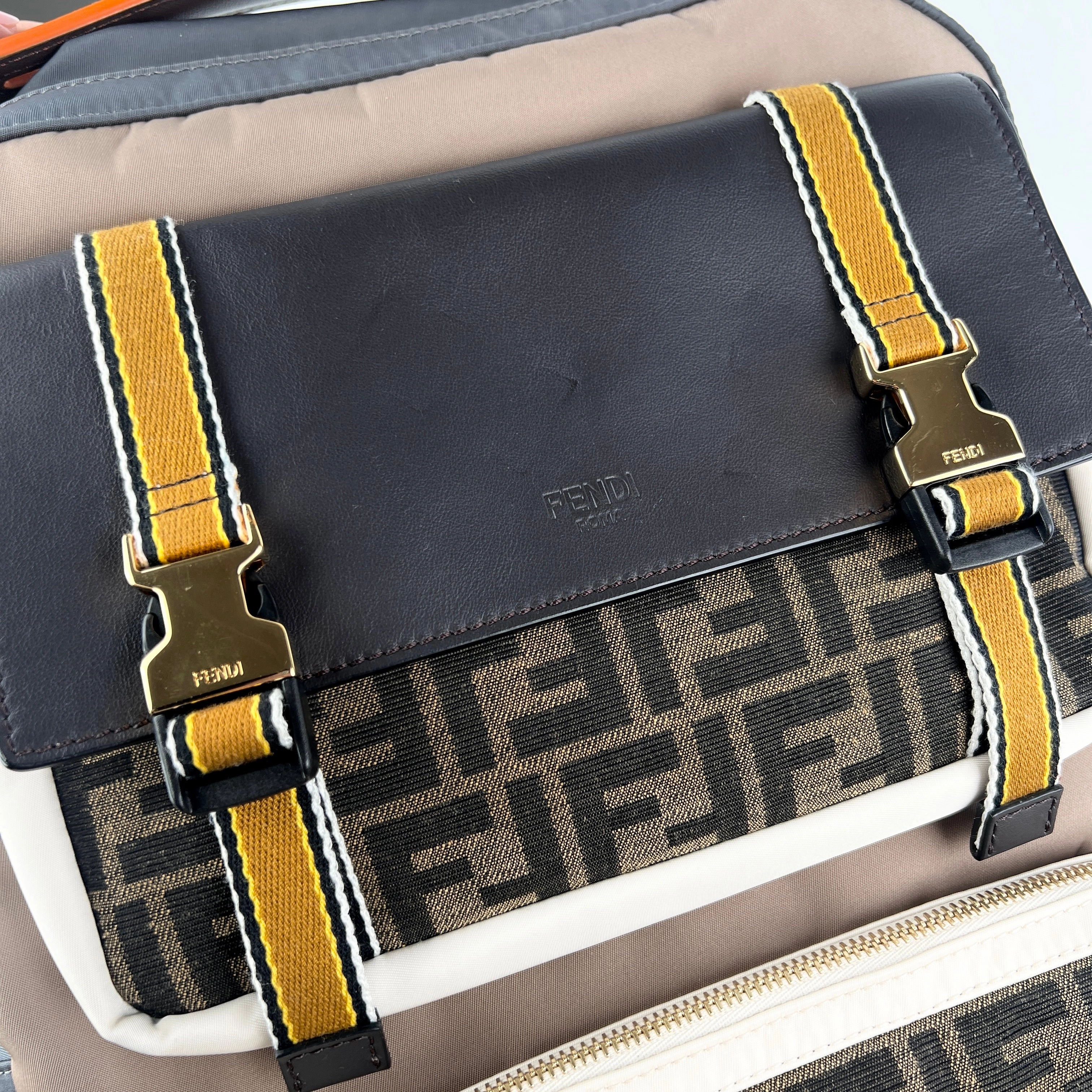 Fendi Patchwork Monogram Backpack