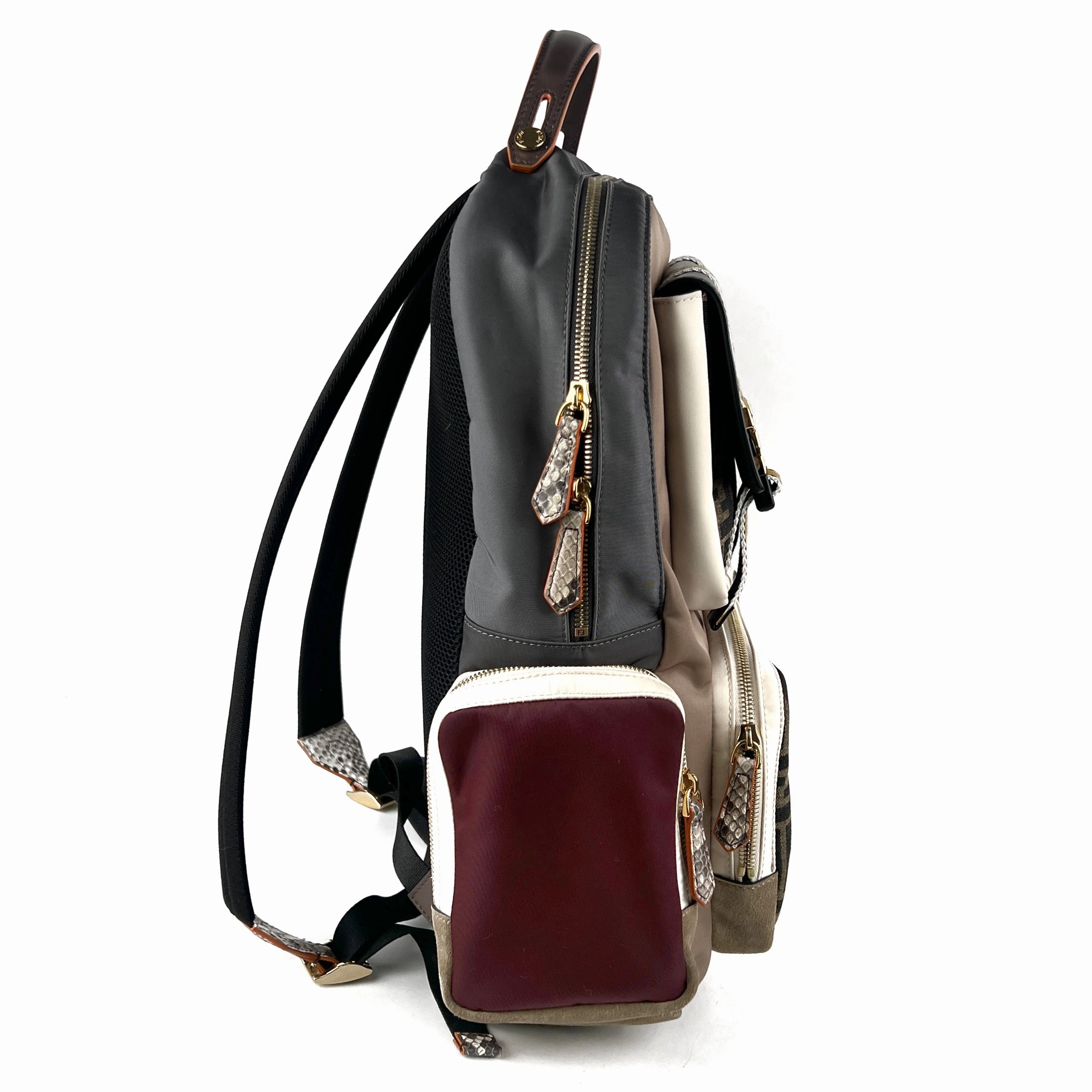 Fendi Patchwork Monogram Backpack