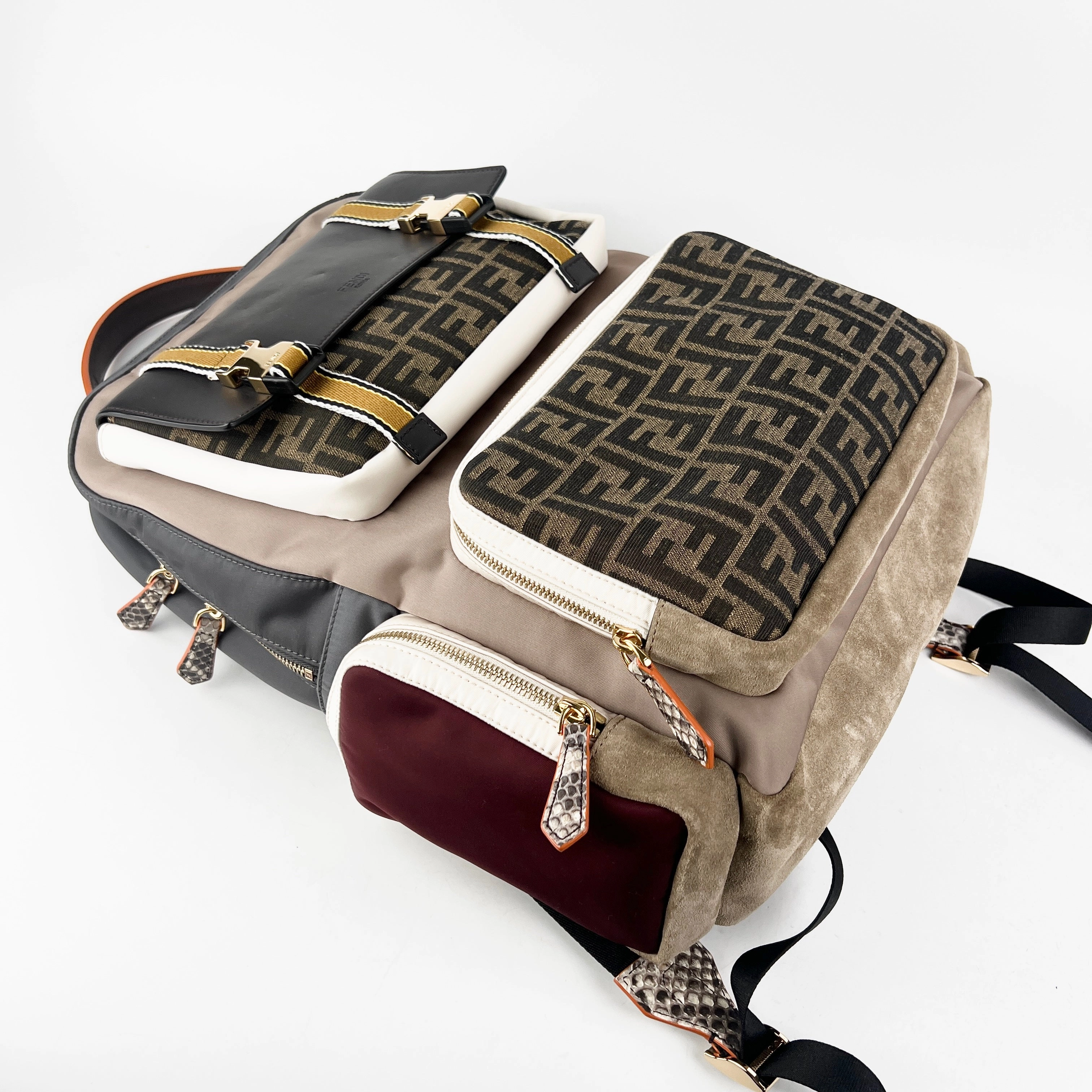 Fendi Patchwork Monogram Backpack