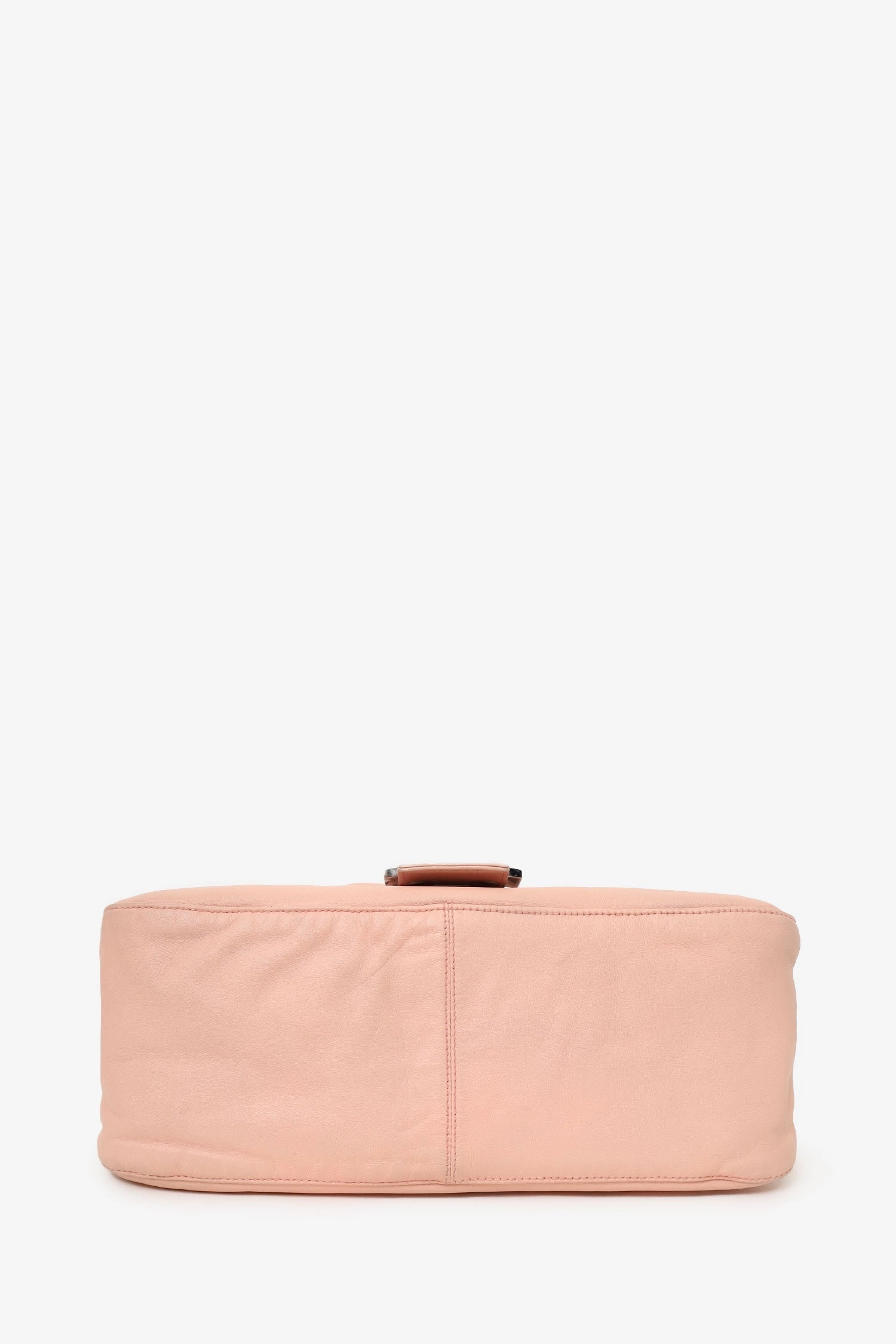 Fendi Pink Lambskin Large Mama Forever BaguetteShoulder Bag with Insert