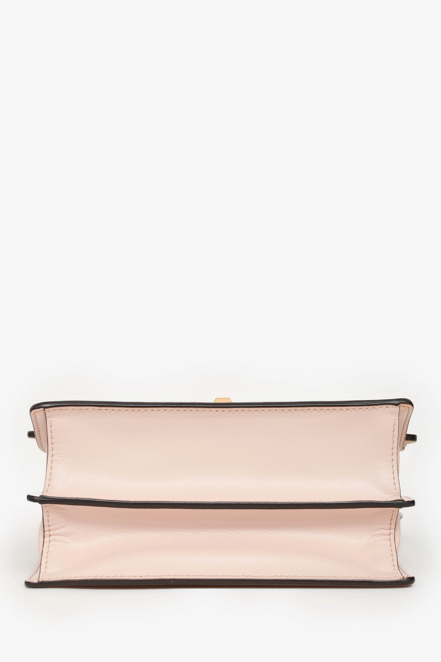 Fendi Pink Leather Scalloped Studded Small Ken I Crossbody Bag