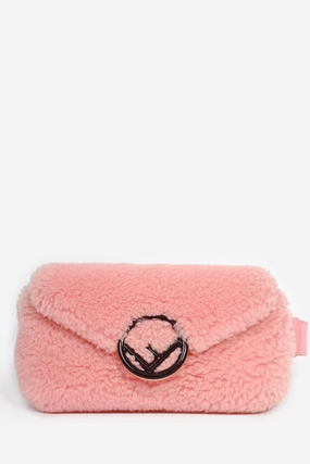 Fendi Pink Shearling/Leather "F" Belt Bag