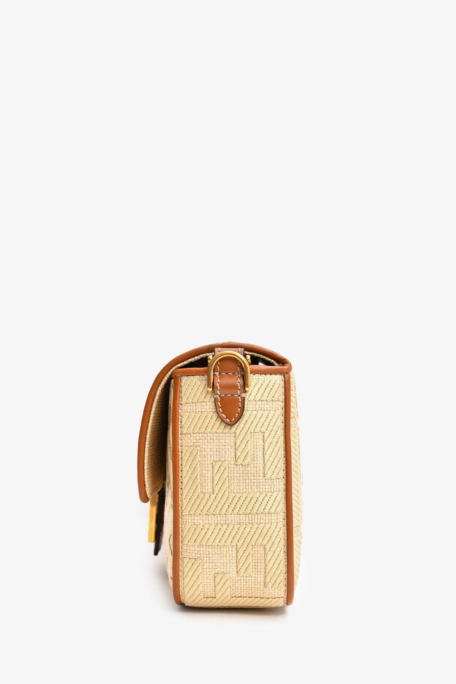 Fendi Tan Canvas/Leather FF Embossed Shoulder Bag with Strap