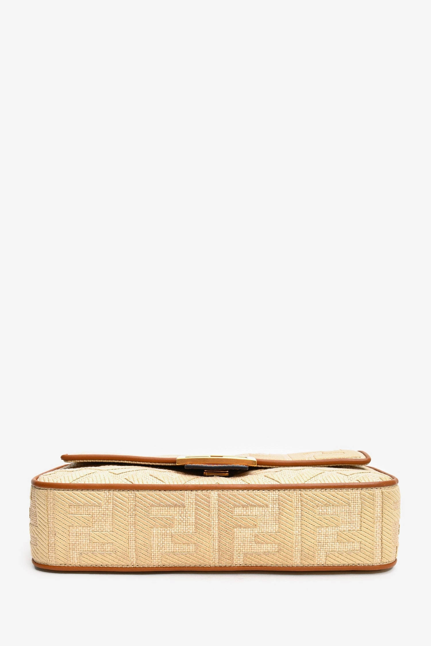 Fendi Tan Canvas/Leather FF Embossed Shoulder Bag with Strap