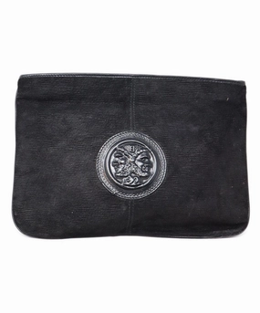 Fendi Vintage Black Suede Clutch