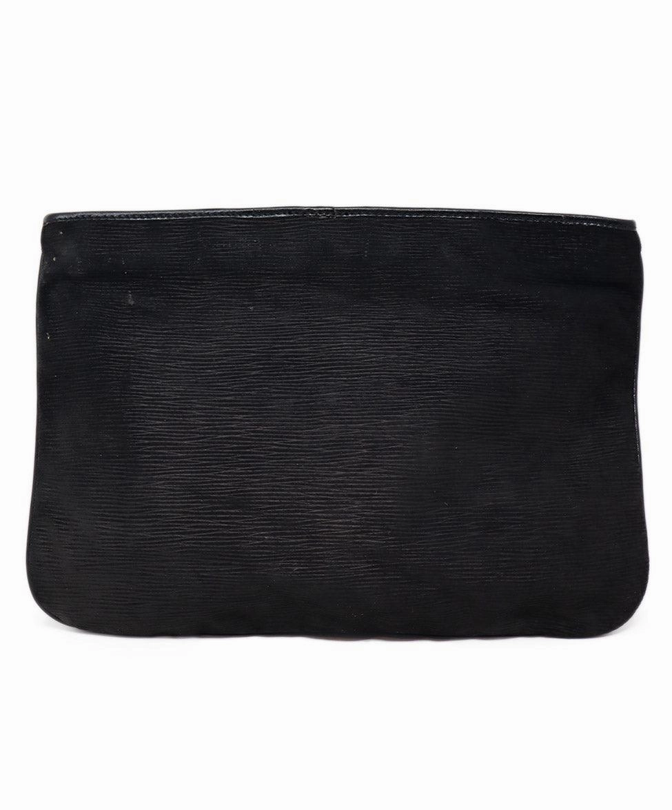 Fendi Vintage Black Suede Clutch