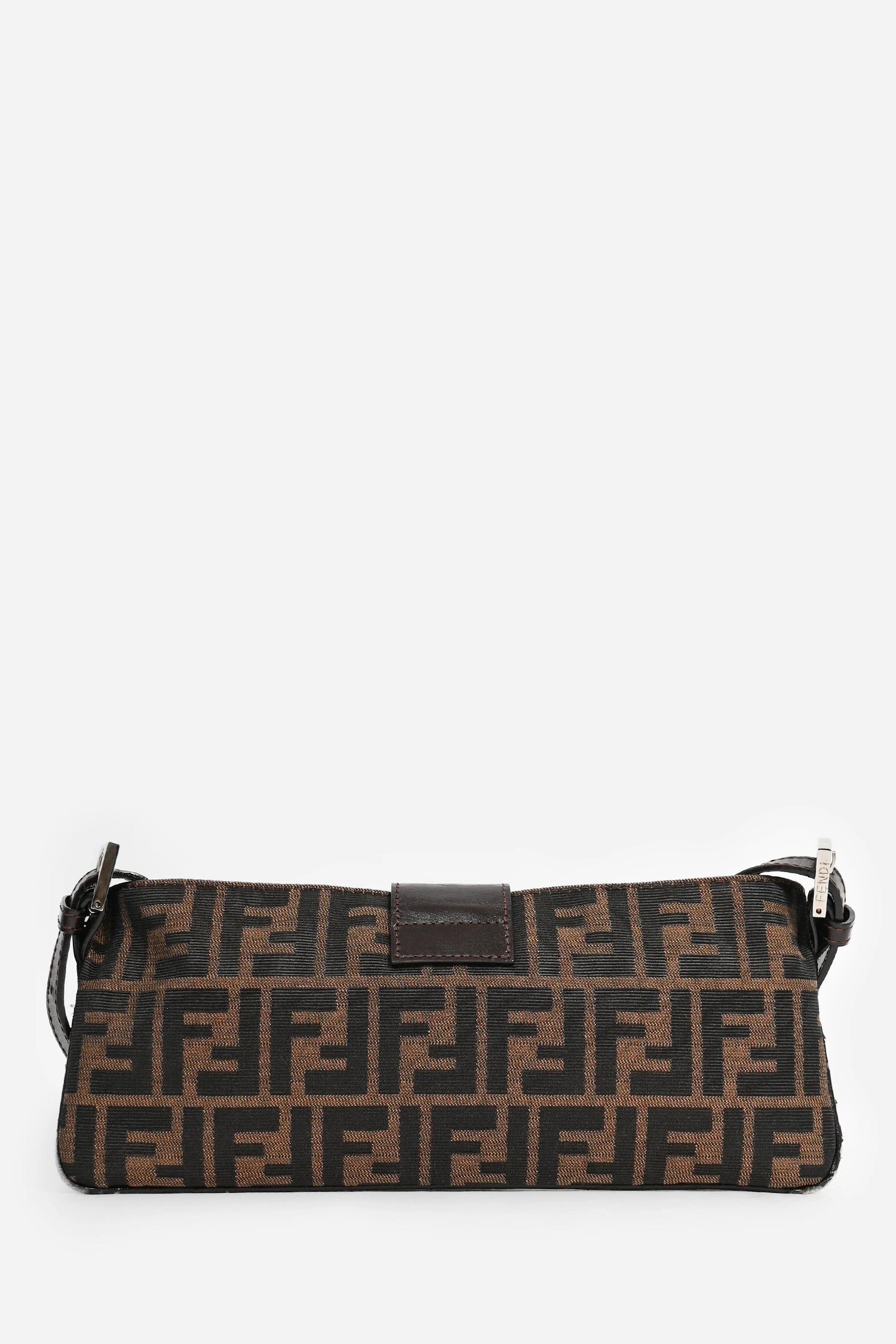 Fendi Vintage Dark Brown Monogram Slim Belt Bag (As Is)