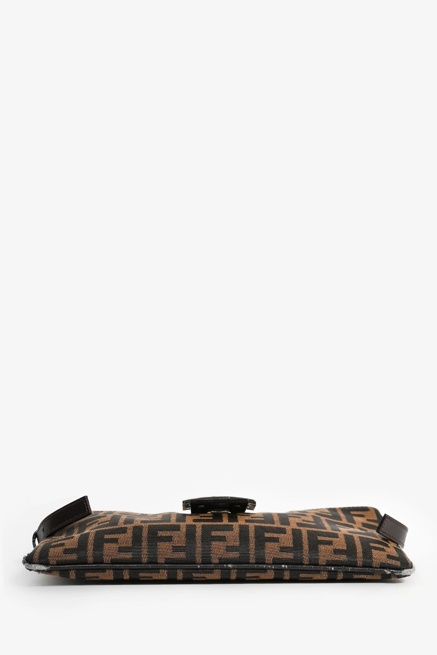 Fendi Vintage Dark Brown Monogram Slim Belt Bag (As Is)