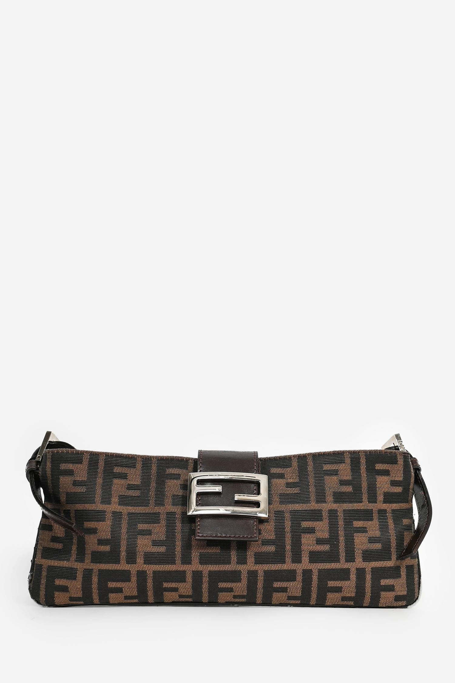 Fendi Vintage Dark Brown Monogram Slim Belt Bag (As Is)