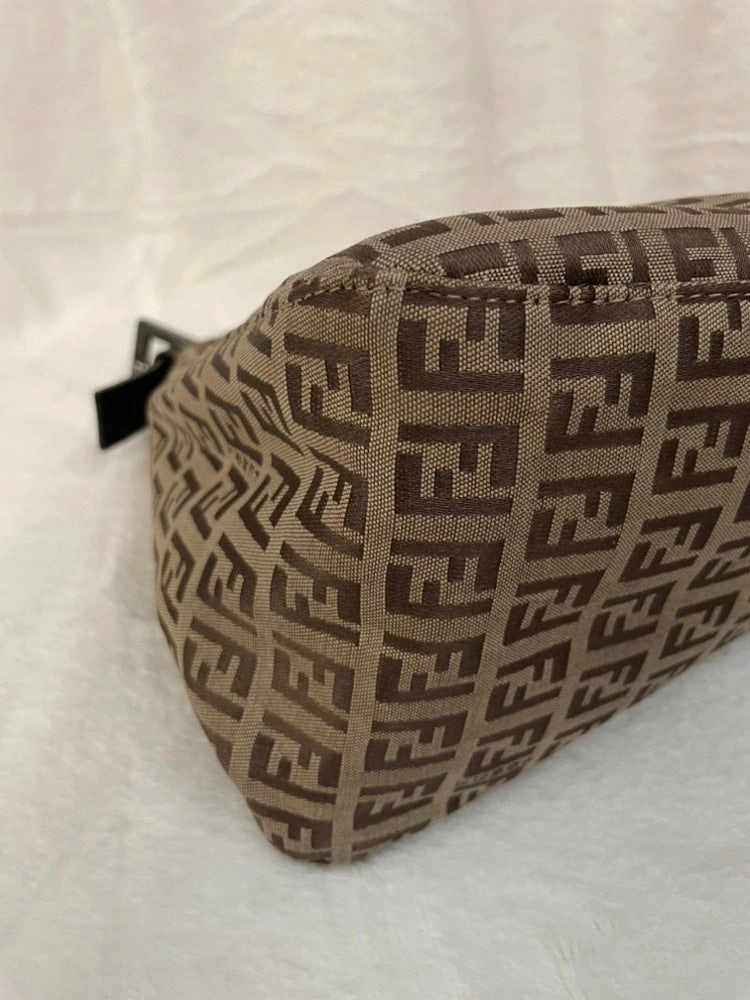 Fendi Vintage Zucca Canvas Brown Shoulder Bag