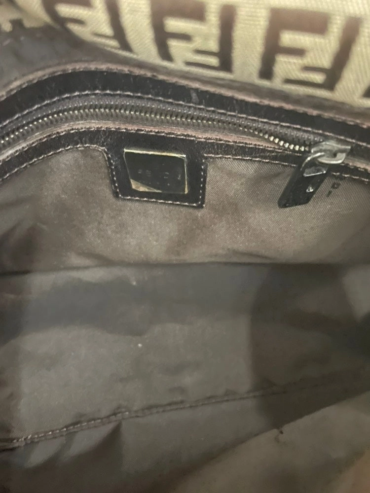 Fendi Vintage Zucca Canvas Brown Shoulder Bag